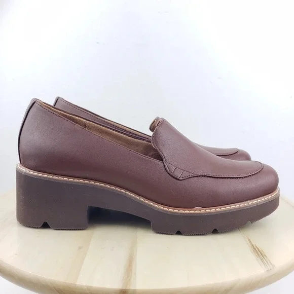 Naturalizer Cabaret Loafer Size 10M Brown Platform Shoes 90s Y2K Academia Preppy - Picture 8 of 12